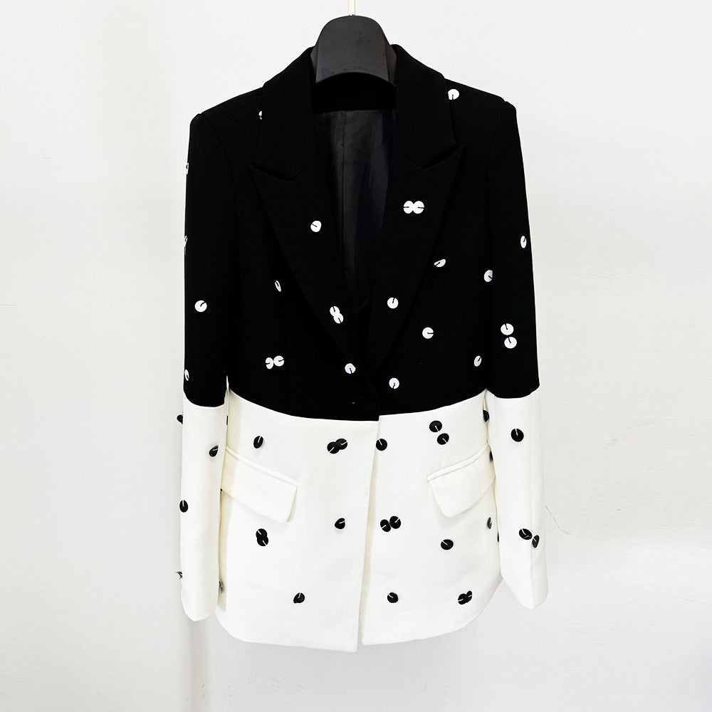 Women's Luxury Sequins Jacket + Skirt Set
