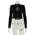 High Grade Sexy Hollow Out Cutout Design Niche Solid Color Graceful