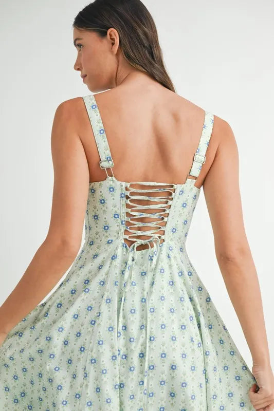 Floral  Lace Midi Dress