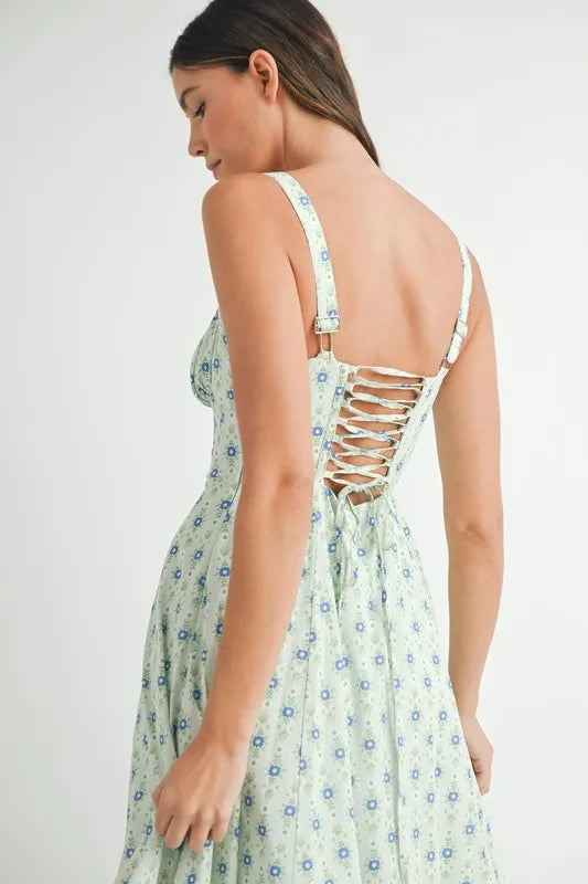Floral  Lace Midi Dress