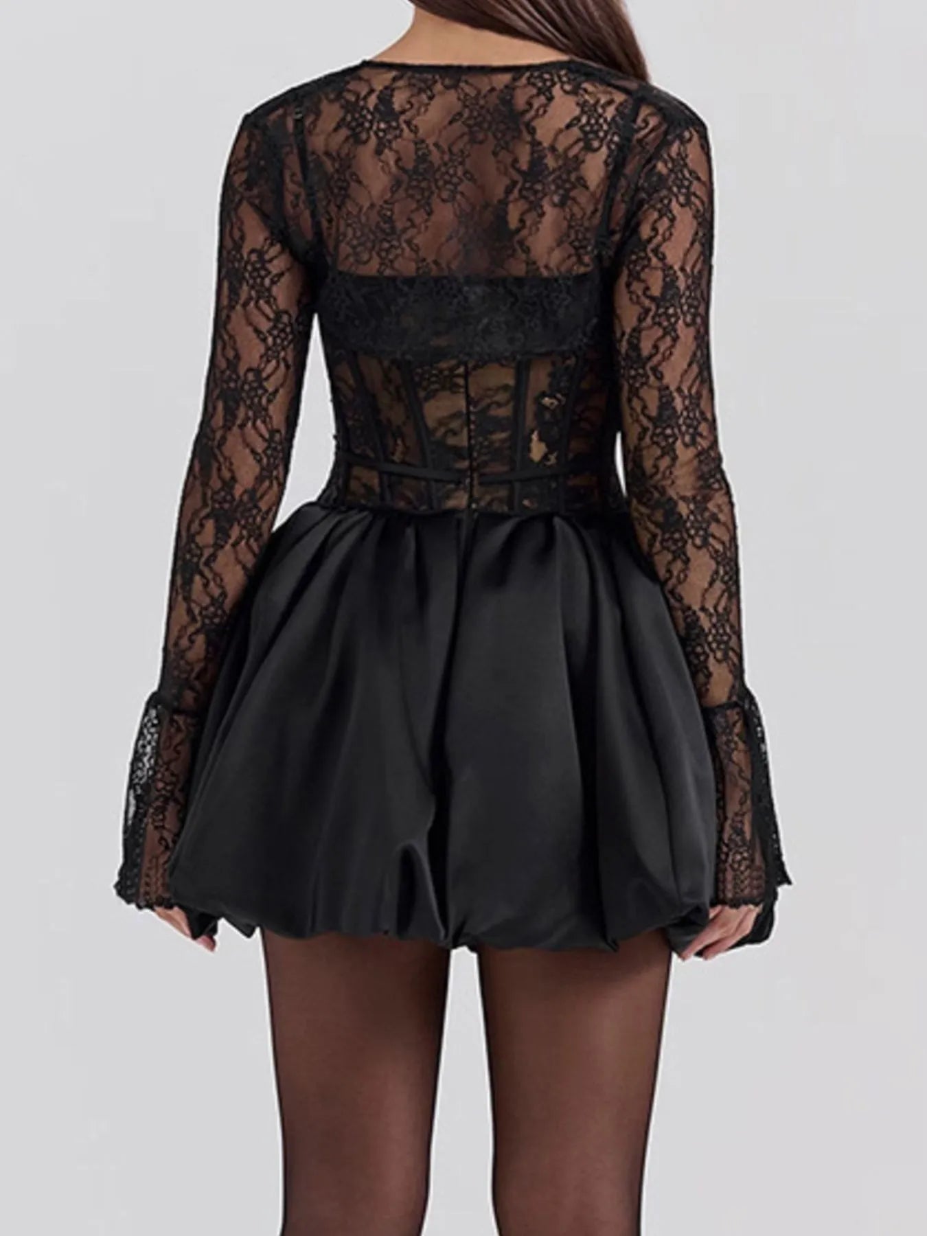 Sweetheart Neck Lace Dress and Cover Up Set